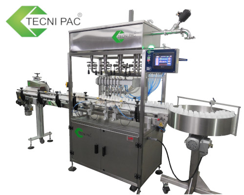 Llenadora Automática a Sobrepresión marca TECNI PAC®, modelo M-61/SP/8